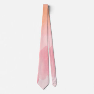 Elegant rosa och orange akvarell modern konstnärli slips