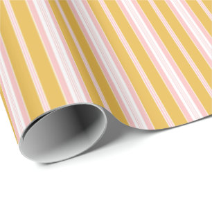 Elegant Rosa och Rand för senap-Fransk Presentpapper