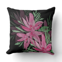 Elegant Rosa och svart Boho Blommigt Vattenfärg