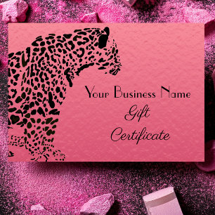 Elegant Rosa och svart Jaguar Gift-certifikat
