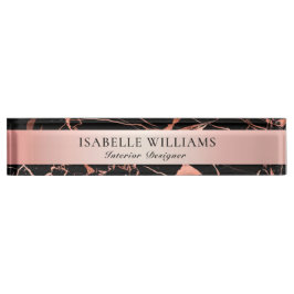 Elegant Rosa och svart Marble