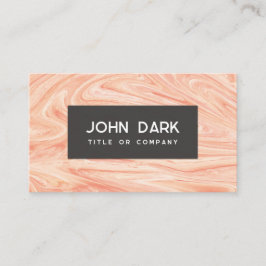 Elegant Rosa och svart Marble Visitkort