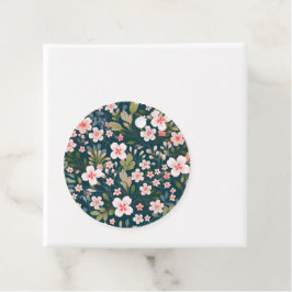 Elegant rosa och vit blomsterdesign gåvor etiketter