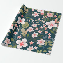 Elegant rosa och vit blomsterdesign