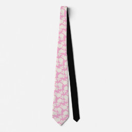 Elegant rosa och vit blomsterdesign slips