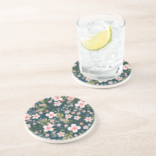 Elegant rosa och vit blomsterdesign  underlägg