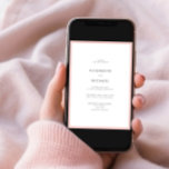 Elegant  Rosa och vit typografi Bröllop Inbjudningar<br><div class="desc">En underbar typografibröllopsinbjudan för en sommar- eller faller bröllop! Den här vackra eleganten har en rosa kant runt en vit inbjudan, med modern typografi i mjuk mörk bild. En enkel, minimalistisk utformning. Tack så mycket för att ni stöder vårt småföretag. Vi uppskattar det, verkligen! Vi är så lycklig att ni...</div>