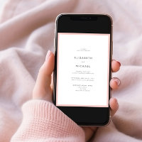 Elegant Rosa och vit typografi Bröllop