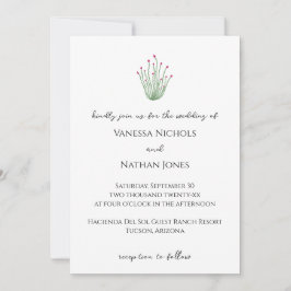 Elegant Rosa Ocotillo Cactus Wedding bjudande in Inbjudningar
