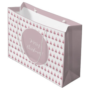 Elegant Rosa Ombre Julgran Mönster