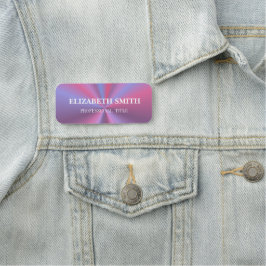 Elegant rosa ombre modern namn bricka namnbricka