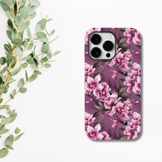 Elegant Rosa Orchid Blommigt (Elegant pink floral phone case)