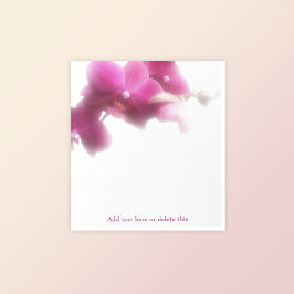 Elegant Rosa Orchid Blommigt Anteckningsblock