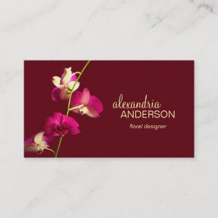 Elegant Rosa Orchid Designer-Affärskort Visitkort