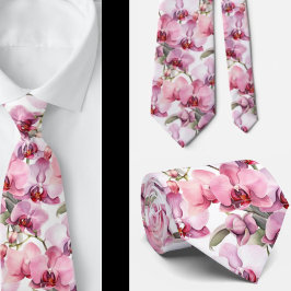 Elegant Rosa Orchid Neck Tie Slips
