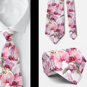 Elegant Rosa Orchid Neck Tie Slips