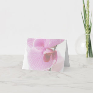 Elegant Rosa Orchid Photo Anteckningskort