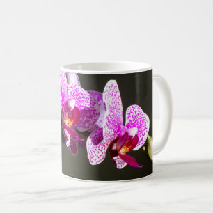Elegant Rosa Orchids tropiska blommigten Kaffemugg