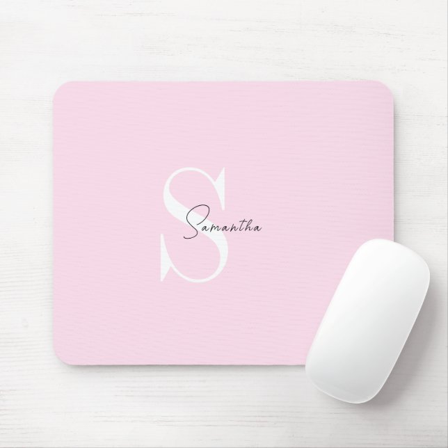 Elegant Rosa Pastel Personlig Mousepad Musmatta (Med mus)