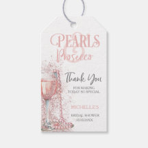 Elegant Rosa Pearls och Prosecco Tack