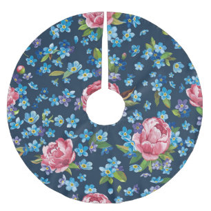 Elegant Rosa Peonies Retro Background Julgransmatta Borstad Polyester