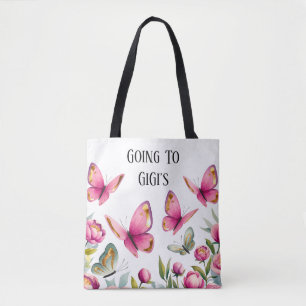 Elegant Rosa Peony & Butterflies: Gå till GiGi's Tygkasse