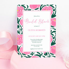 Elegant Rosa Peony Flowers Möhippa Inbjudningar