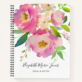 Elegant  Rosa Peony Pastel Blommigt Watercolor