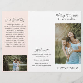Elegant Rosa Photography Business Trifold Brochure