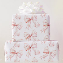 Elegant rosa presentpapper med rosett