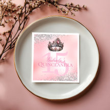 Elegant Rosa Princess Krona Quinceanera