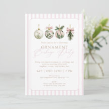 Elegant Rosa Prydnadsutbytes Julfest