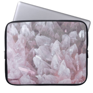 Elegant Rosa Quartz Gem Mind Body Spirit Energy Laptop Fodral