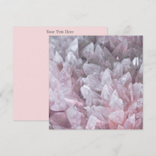 Elegant Rosa Quartz Gem Mind Body Spirit Energy Tack Kort