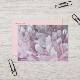 Elegant Rosa Quartz Gem Mind Body Spirit Energy Visitkort