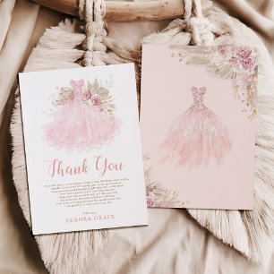 Elegant Rosa Quinceañera Dress Mis Quince Tack Kort