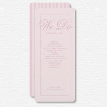 Elegant Rosa Rand Bröllopsprogram
