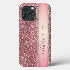 Elegant rosa rand glitter anpassa personifiera nam