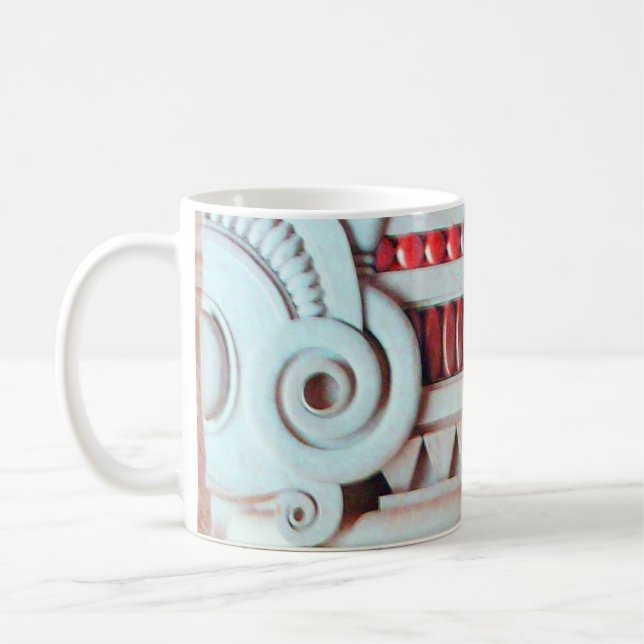 ELEGANT ROSA RED ART NOUVEAU,FANTASY MARBLE DECOR KAFFEMUGG (Vänster)