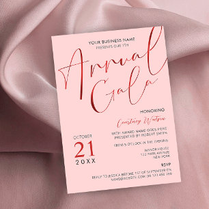 Elegant Rosa & Red Corporate Gala Middag Inbjudningar