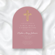 Elegant Rosa Religiösa Girl First Communion Arch