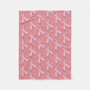 Elegant Rosa Ribbon Tiled Mönster Fleecefilt