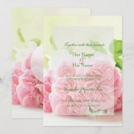 Elegant Rosa Ro bröllopsinbjudan sommaren  Inbjudningar