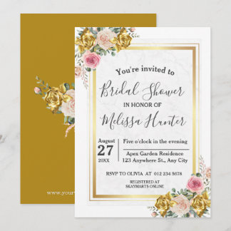 Elegant Rosa, Ro Guld Eucalyptus Möhippa Inbjudningar