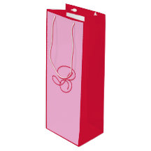 Elegant Rosa & Röd Monogram Skript Namn