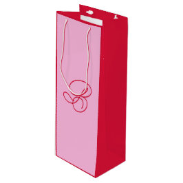 Elegant Rosa & Röd Monogram Skript Namn