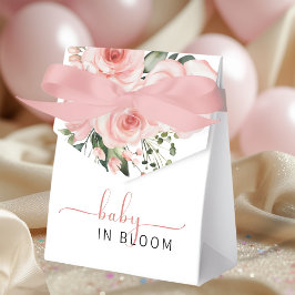 Elegant Rosa ros Baby i Bloom Shower Presentaskar