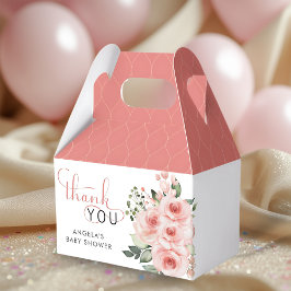 Elegant Rosa ros Baby i Bloom Shower Presentaskar