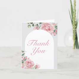 Elegant Rosa ros Birthday Tack Kort