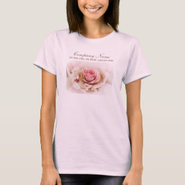 elegant rosa ros blomma bröllop florist t-shirt